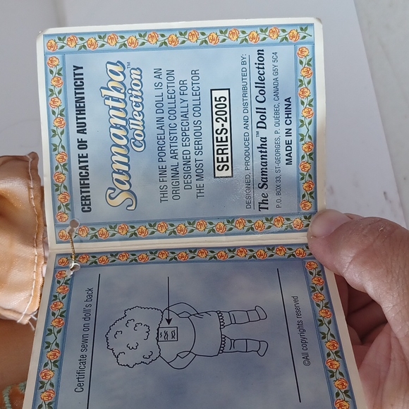 Samantha Collection by Samatha Medici Special Edition Porcelain Doll series2005 - Picture 11 of 11